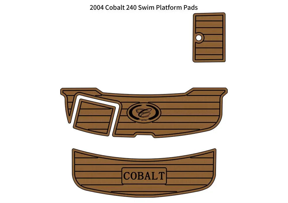 2004 Cobalt 240 Swim Platform Step Pad Boat EVA Foam Faux Teak Deck Floor Mat SeaDek MarineMat Gatorstep Style Self Adhesive Wholesale Hub