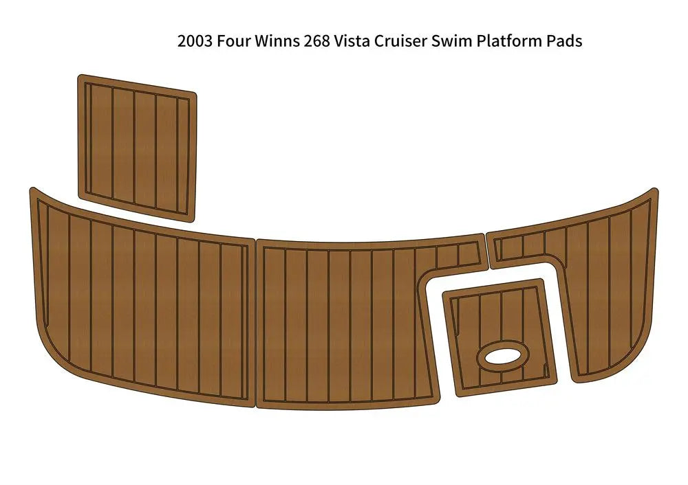 2003 Four Winns 268 Vista Cruiser Swim Platform Boat EVA Foam Teak Floor Pad Mat SeaDek MarineMat Gatorstep Style Self Adhesive Wholesale Hub