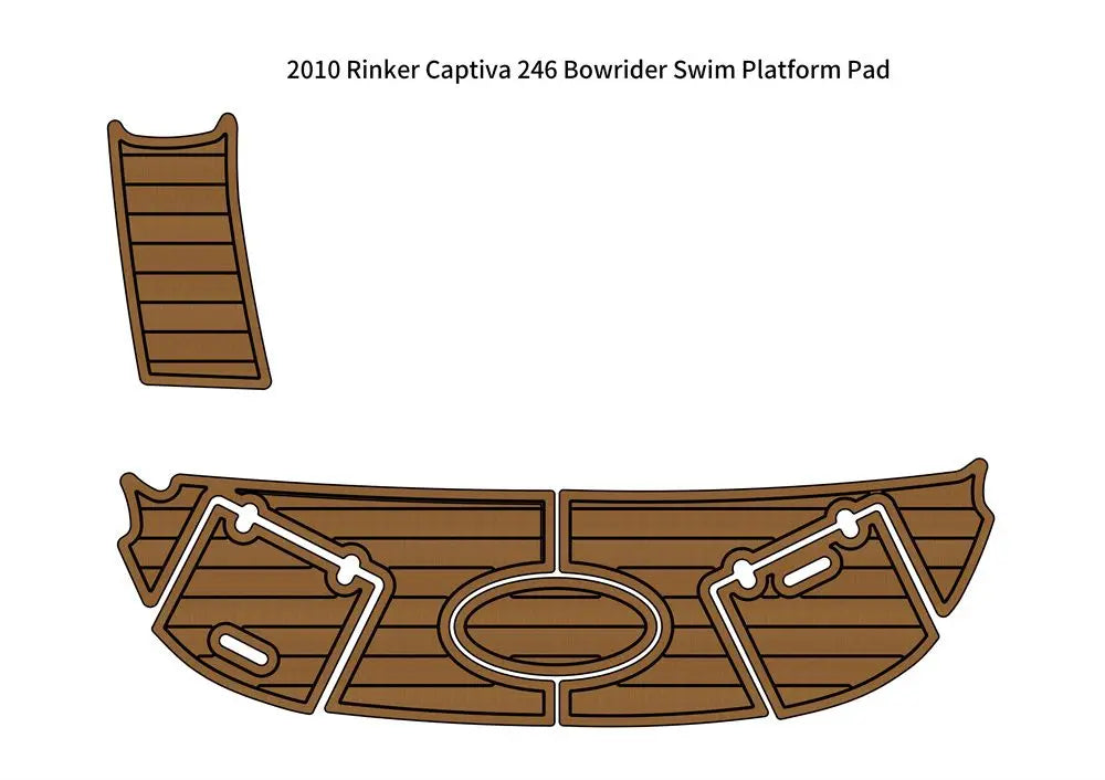 2010 Rinker Captiva 246 Bowrider Swim Platform Boat EVA Foam Teak Deck Floor Pad SeaDek MarineMat Gatorstep Style Self Adhesive Wholesale Hub