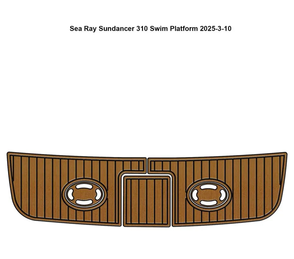 Sea Ray 310 Sundancer Swim Platform Pad Boat EVA Foam Faux Teak Deck Floor Mat SeaDek MarineMat Gatorstep Style Self Adhesive Wholesale Hub