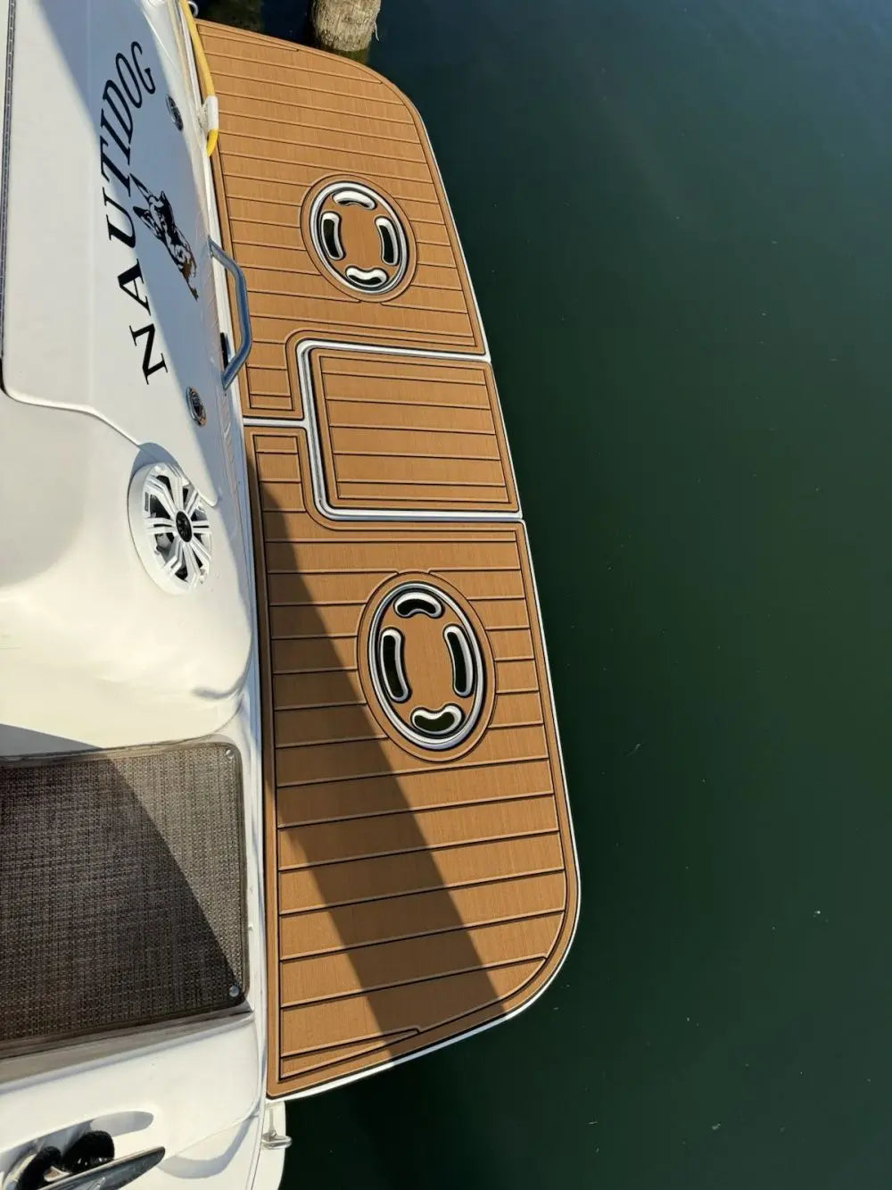 Sea Ray 310 Sundancer Swim Platform Pad Boat EVA Foam Faux Teak Deck Floor Mat SeaDek MarineMat Gatorstep Style Self Adhesive Wholesale Hub