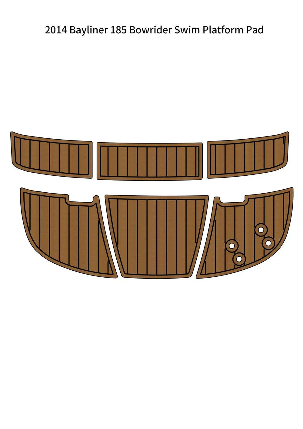 2014 Bayliner 185 Bowrider Swim Platform Boat EVA Foam Teak Deck Floor Pad Mat SeaDek MarineMat Gatorstep Style Self Adhesive Wholesale Hub