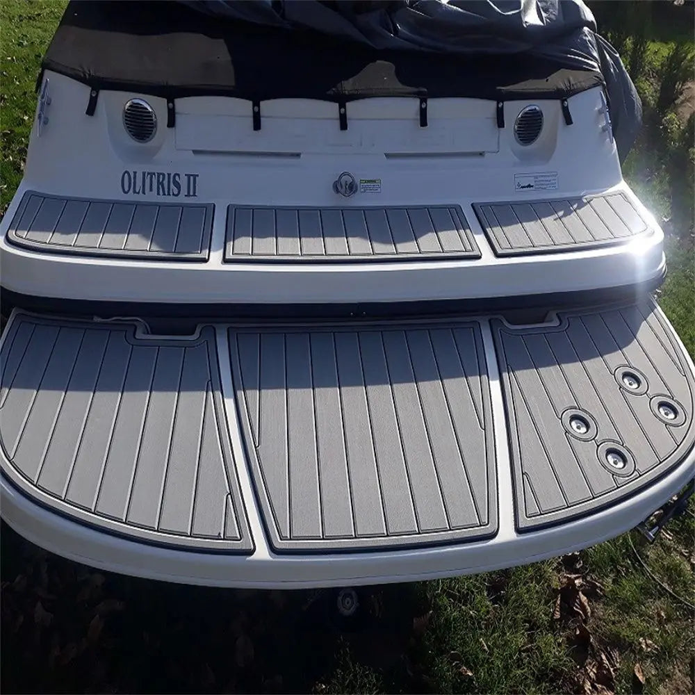 2014 Bayliner 185 Bowrider Swim Platform Boat EVA Foam Teak Deck Floor Pad Mat SeaDek MarineMat Gatorstep Style Self Adhesive Wholesale Hub