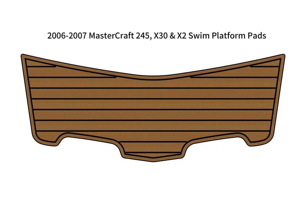 2006-2007 MasterCraft 245 X30 X2 Swim Platform Boat EVA Faux Teak Deck Floor Pad SeaDek MarineMat Gatorstep Style Self Adhesive Wholesale Hub