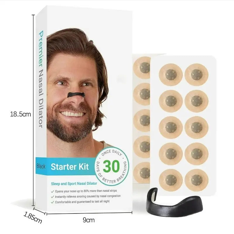 Round Magnetic Nose Clip Set: Anti-Snoring and Breathing-Enhancing Nose Patches—Breathing Aid for Sleep and Exercise—White Wholesale Hub
