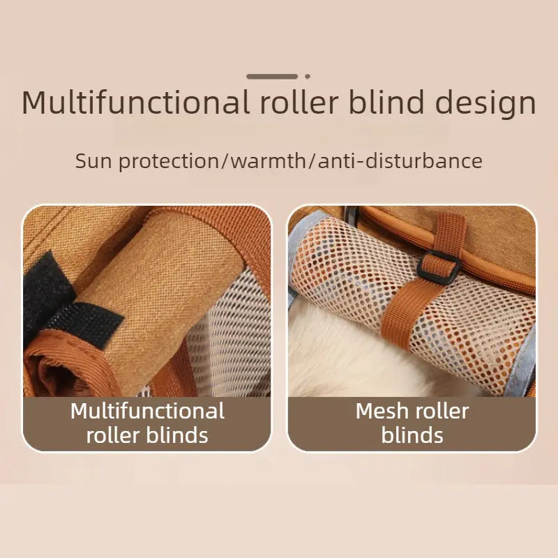 Multifunctional Pet Travel Bag: Large Capacity, Breathable, Portable, Handheld or Crossbody Pet Bag - Brown Wholesale Hub