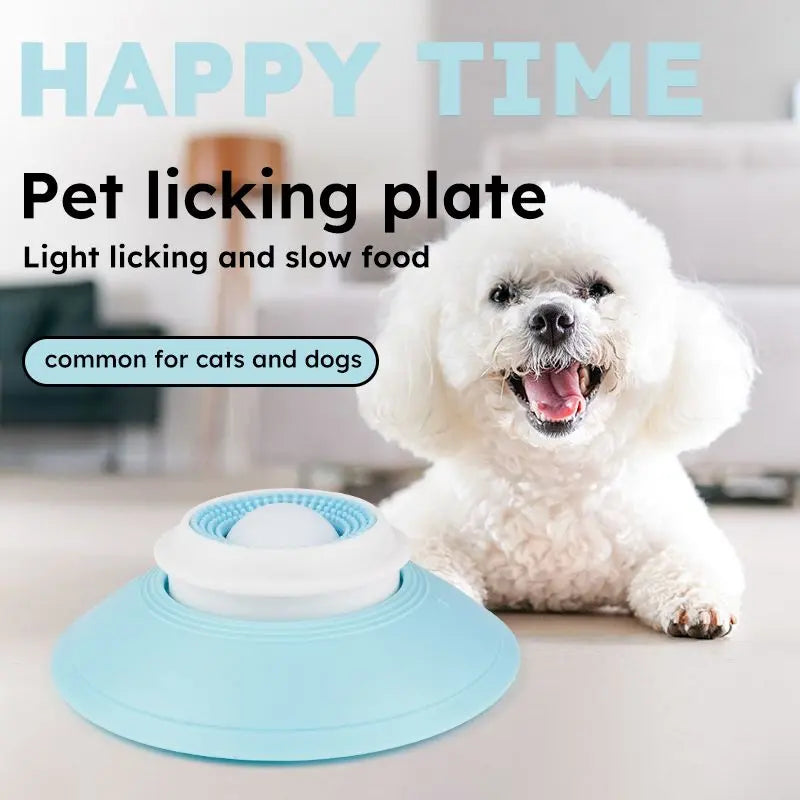 Pet Slow Feeder Bowl with Food Dispenser, Non-Slip, Universal Puzzle Feeder for Cats and Dogs - White Wholesale Hub