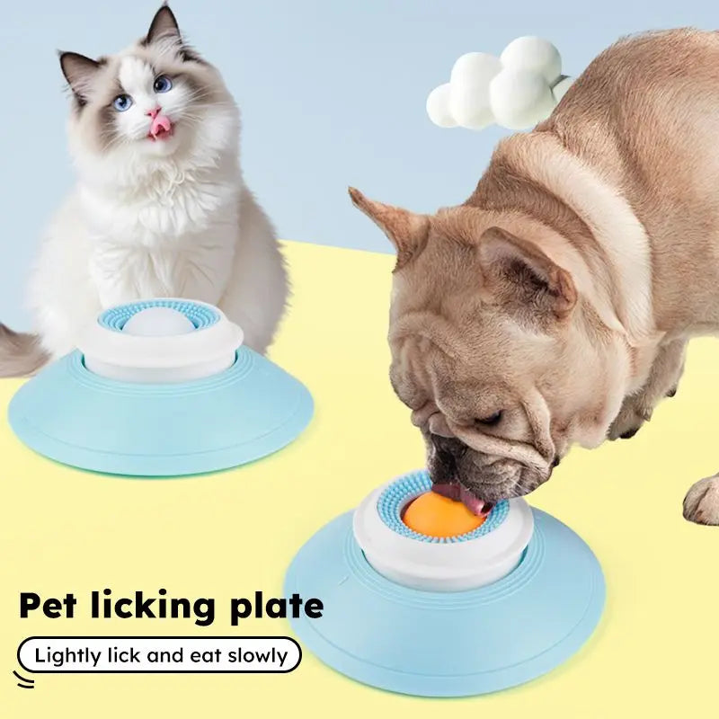 Pet Slow Feeder Bowl with Food Dispenser, Non-Slip, Universal Puzzle Feeder for Cats and Dogs - Yellow Wholesale Hub