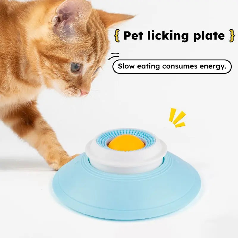 Pet Slow Feeder Bowl with Food Dispenser, Non-Slip, Universal Puzzle Feeder for Cats and Dogs - Yellow Wholesale Hub