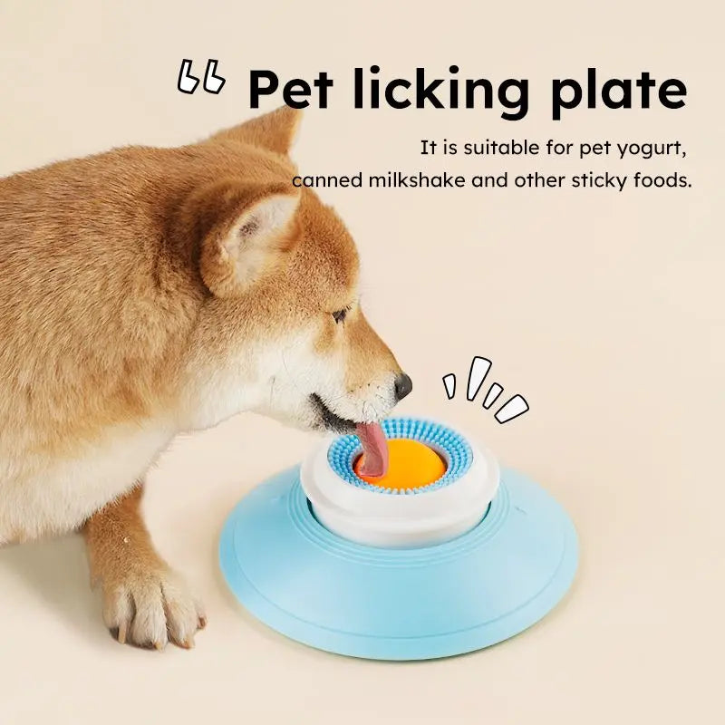 Pet Slow Feeder Bowl with Food Dispenser, Non-Slip, Universal Puzzle Feeder for Cats and Dogs - Yellow Wholesale Hub