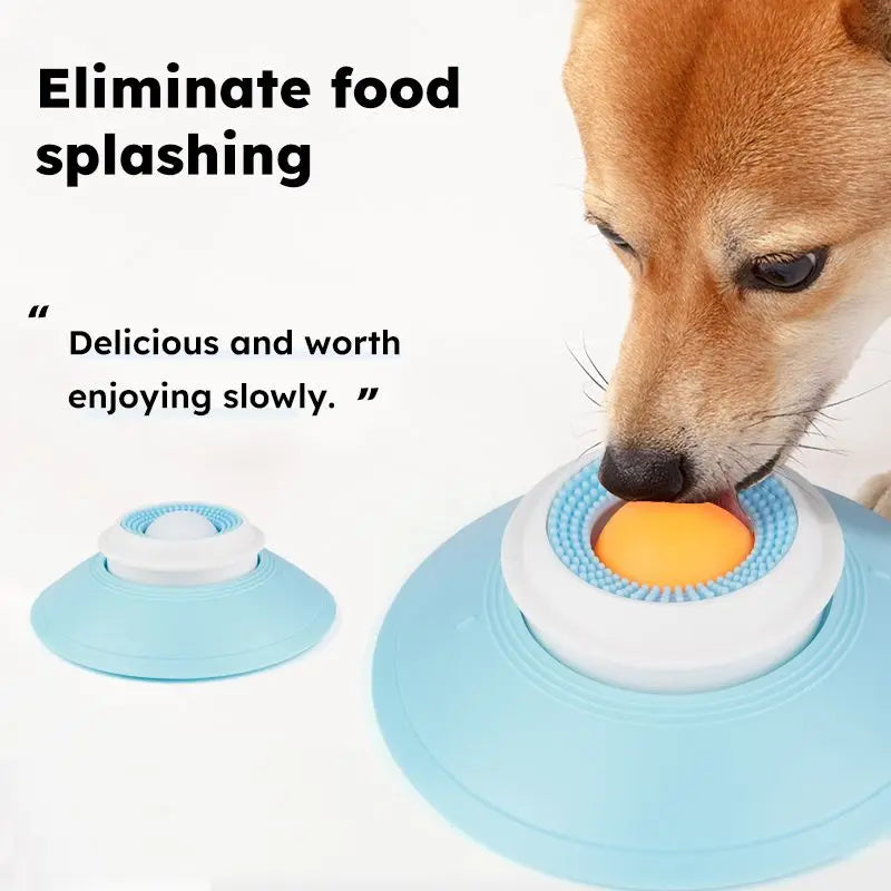 Pet Slow Feeder Bowl with Food Dispenser, Non-Slip, Universal Puzzle Feeder for Cats and Dogs - Yellow Wholesale Hub