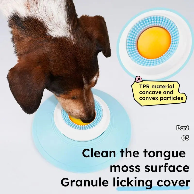 Pet Slow Feeder Bowl with Food Dispenser, Non-Slip, Universal Puzzle Feeder for Cats and Dogs - Yellow Wholesale Hub