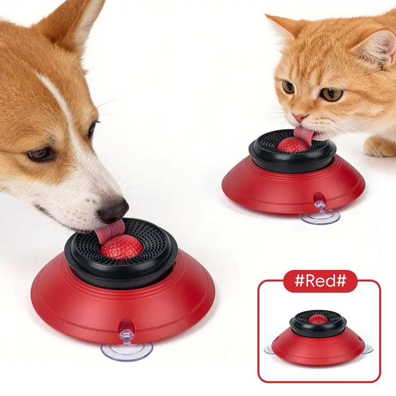 Slow Feeder Lick Bowl, Universal for Cats and Dogs, a Fun and Stimulating Feeding Tool - Red Wholesale Hub