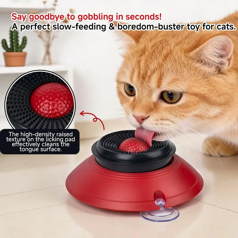 Slow Feeder Lick Bowl, Universal for Cats and Dogs, a Fun and Stimulating Feeding Tool - Red Wholesale Hub