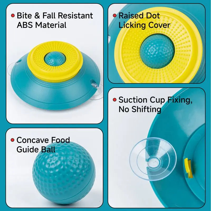 Slow Feeder Lick Bowl, Universal for Cats and Dogs, a Fun and Stimulating Feeding Tool - Blue Wholesale Hub