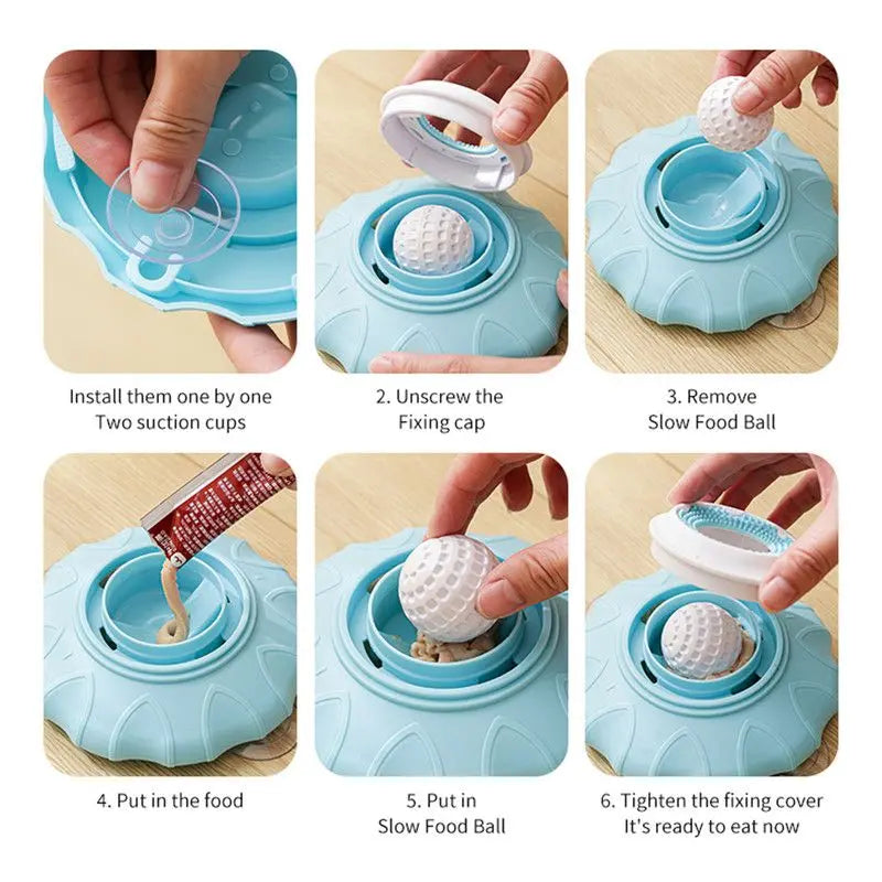 Slow Feeder Bowl for Pets, Non-Slip Puzzle Feeder for Cats and Dogs - Pink Wholesale Hub
