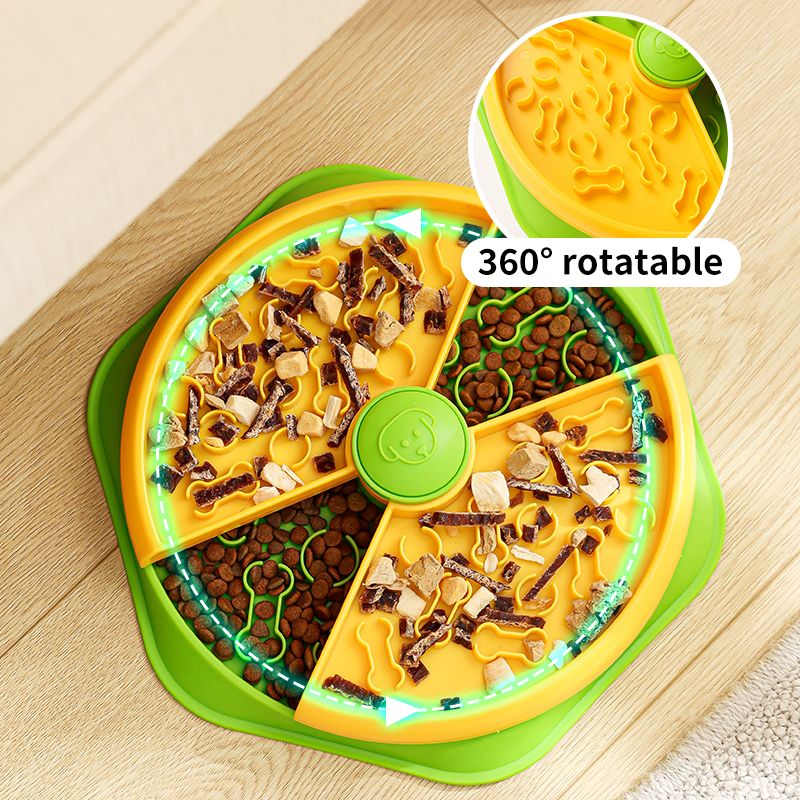 Large 360° Rotating Double-Layer Slow Feeder Bowl, 27 cm, Puzzle Feeder for Cats and Dogs Wholesale Hub