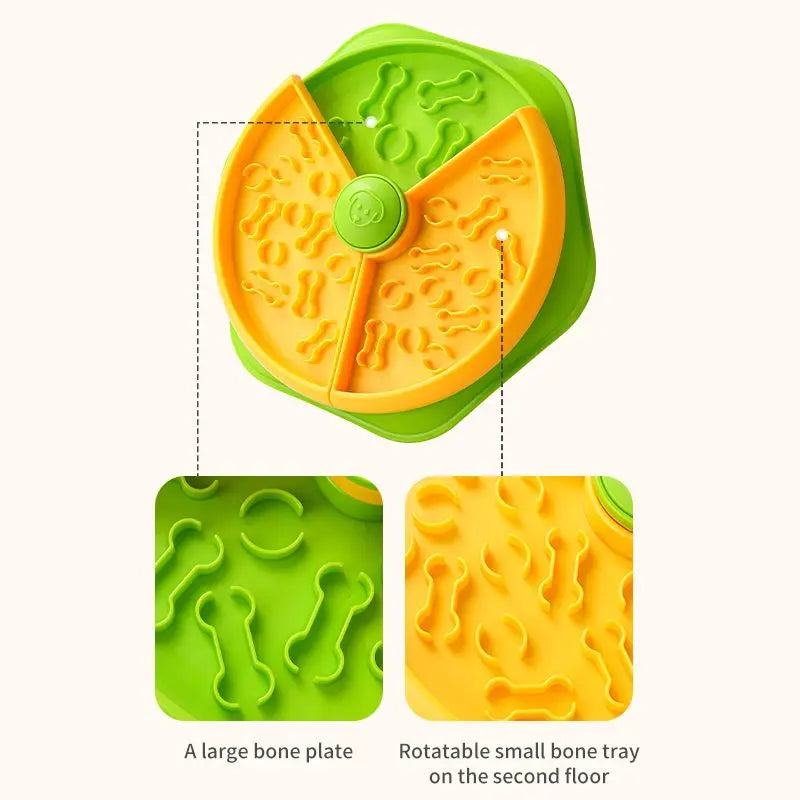 Large 360° Rotating Double-Layer Slow Feeder Bowl, 27 cm, Puzzle Feeder for Cats and Dogs Wholesale Hub