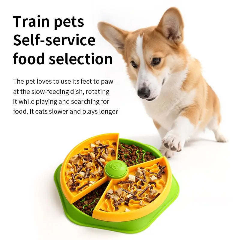 Large 360° Rotating Double-Layer Slow Feeder Bowl, 27 cm, Puzzle Feeder for Cats and Dogs Wholesale Hub