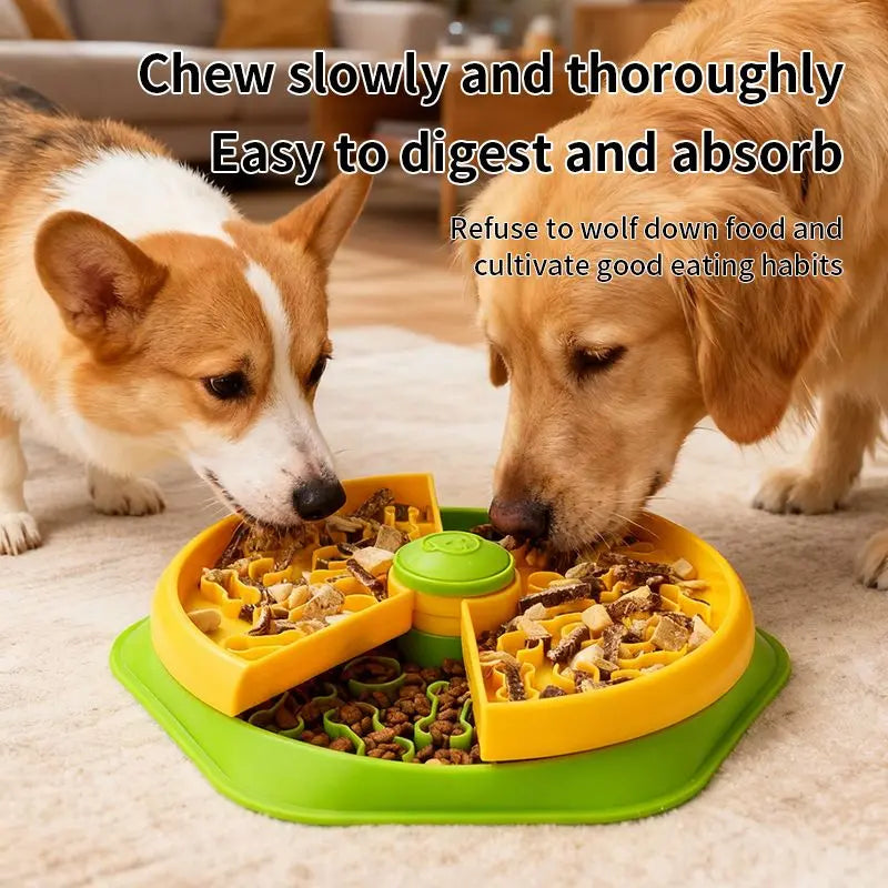 Large 360° Rotating Double-Layer Slow Feeder Bowl, 27 cm, Puzzle Feeder for Cats and Dogs Wholesale Hub