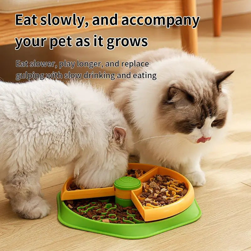 Large 360° Rotating Double-Layer Slow Feeder Bowl, 27 cm, Puzzle Feeder for Cats and Dogs Wholesale Hub