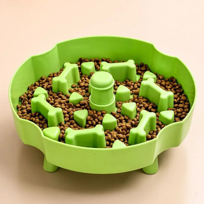 Detachable Rotating Slow-Feeding Pet Bowl, Non-Slip and Choke-Proof Feeding Bowl - Blue Wholesale Hub