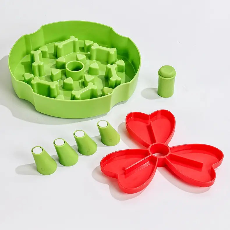 Detachable Rotating Slow-Feeding Pet Bowl, Non-Slip and Choke-Proof Feeding Bowl - Green Wholesale Hub