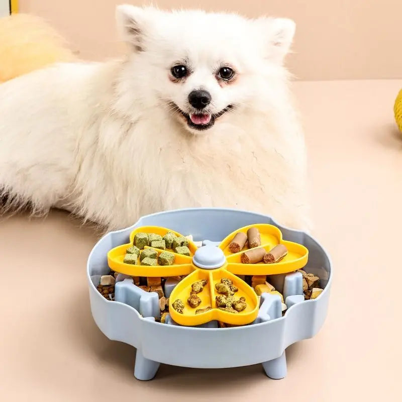 Detachable Rotating Slow-Feeding Pet Bowl, Non-Slip and Choke-Proof Feeding Bowl - Green Wholesale Hub