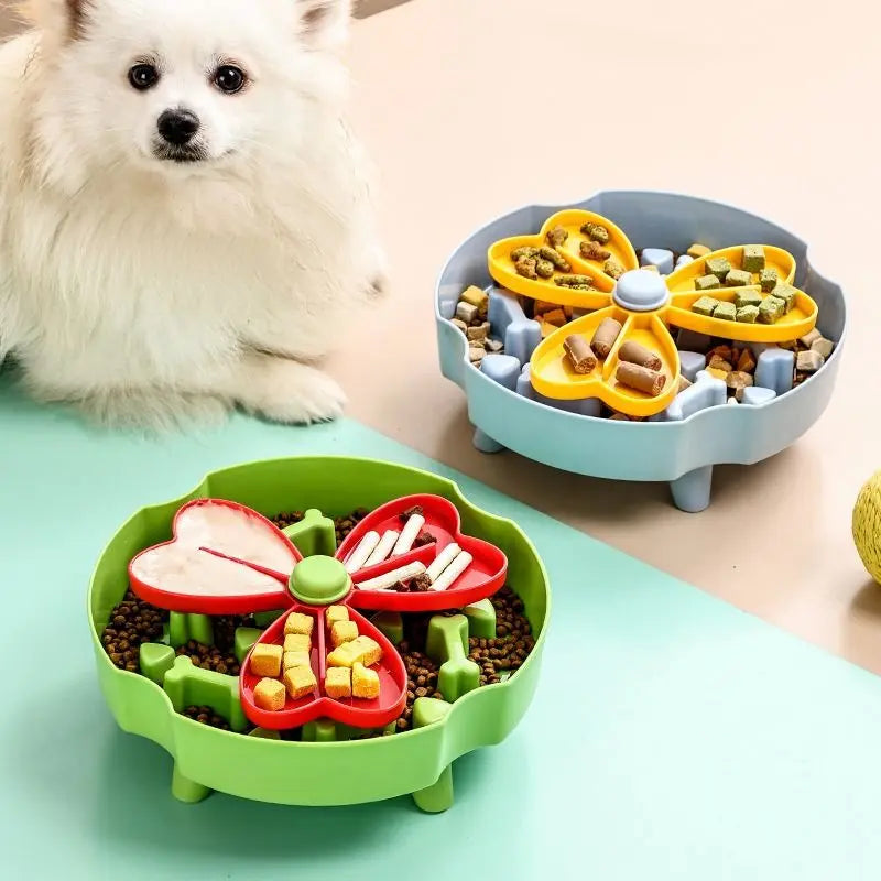 Detachable Rotating Slow-Feeding Pet Bowl, Non-Slip and Choke-Proof Feeding Bowl - Green Wholesale Hub