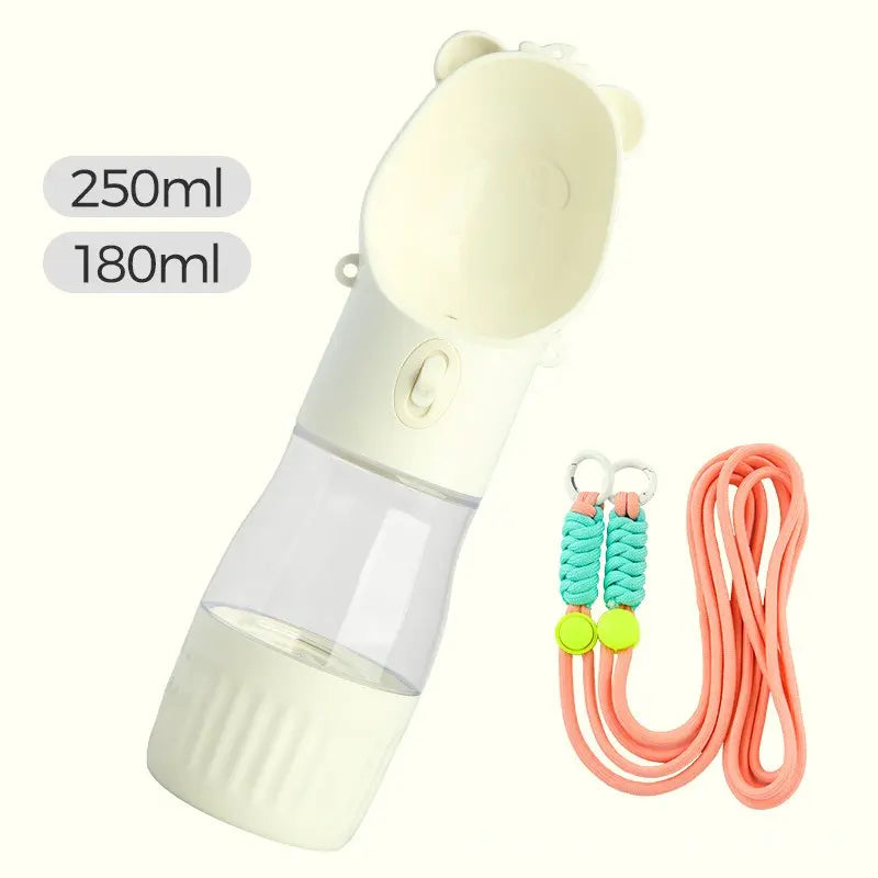 All-in-One Water and Food Pet Travel Cup, Portable Water Dispenser for Dogs and Cats – White Wholesale Hub