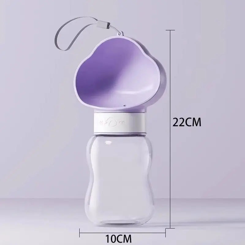 350ML Portable Outdoor Pet Water Cup, Leak-Proof Travel Water Dispenser - Purple Wholesale Hub