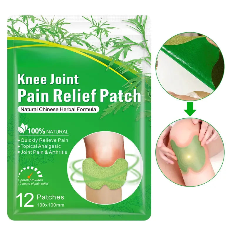 Mugwort Knee Joint Patches: Herbal Warm Compress Patches for Chronic Knee Pain and Relief from Cold Exposure During Exercise (48 pcs/4 boxes) Wholesale Hub