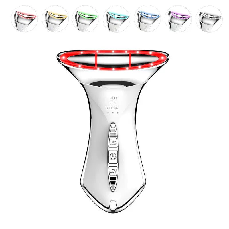 Multi-Function 7-Color Light Constant-Temperature EMS Neck Massager - Neck Lifting and Firming Massager - Facial Infusion Beauty Device - IPX6 Waterproof Electric Neck Massager - 5-in-1 Device Combining Skin Warming, EMS, Infusion, Massage, and Color Ligh Wholesale Hub