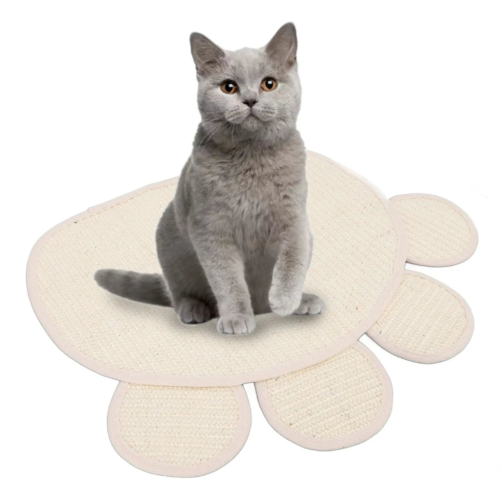 Sisal Cat Scratcher Mat Cute Shape Grinding Claw Protecting Furniture Cat Floor Scratching Pad for Cats Kittens Wholesale Hub