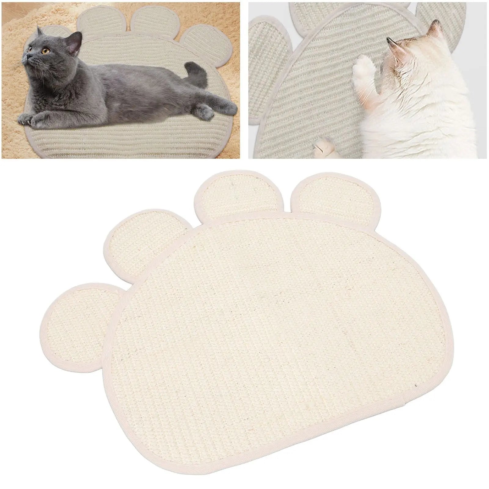 Sisal Cat Scratcher Mat Cute Shape Grinding Claw Protecting Furniture Cat Floor Scratching Pad for Cats Kittens Wholesale Hub