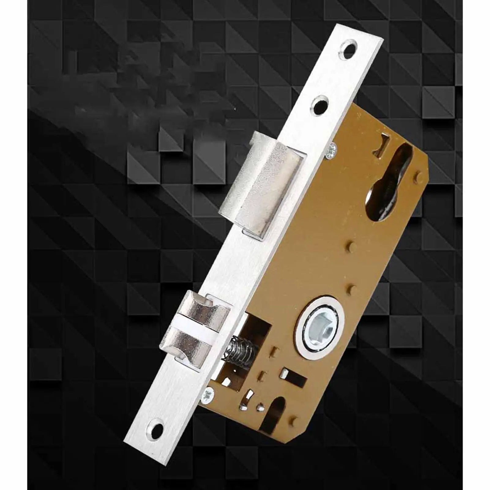 Keyed Entry Door Lock Silent Double Latch Irregular Stainless Steel Door Handle Lock for Bedroom Hotel Balcony Wholesale Hub