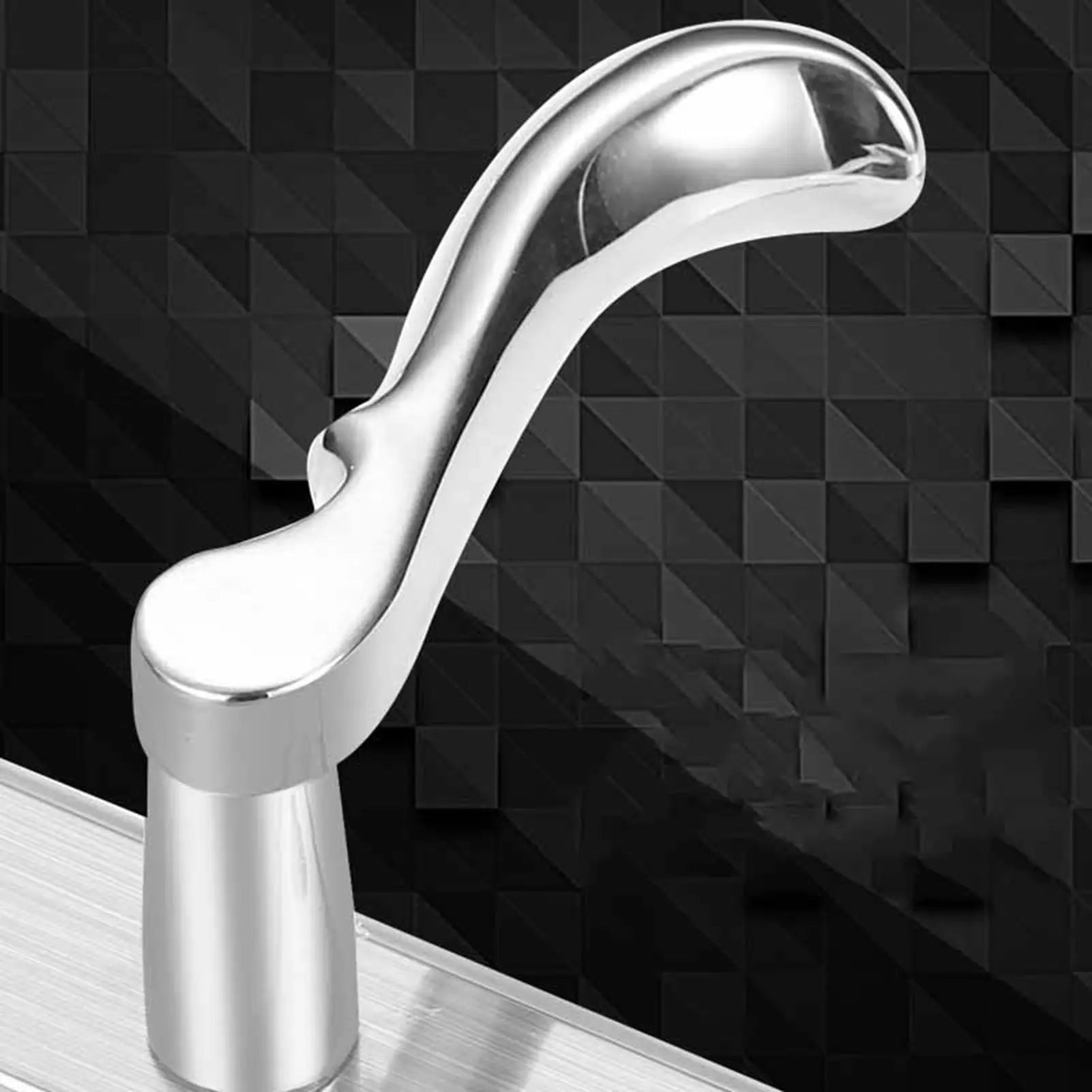 Keyed Entry Door Lock Silent Double Latch Irregular Stainless Steel Door Handle Lock for Bedroom Hotel Balcony Wholesale Hub