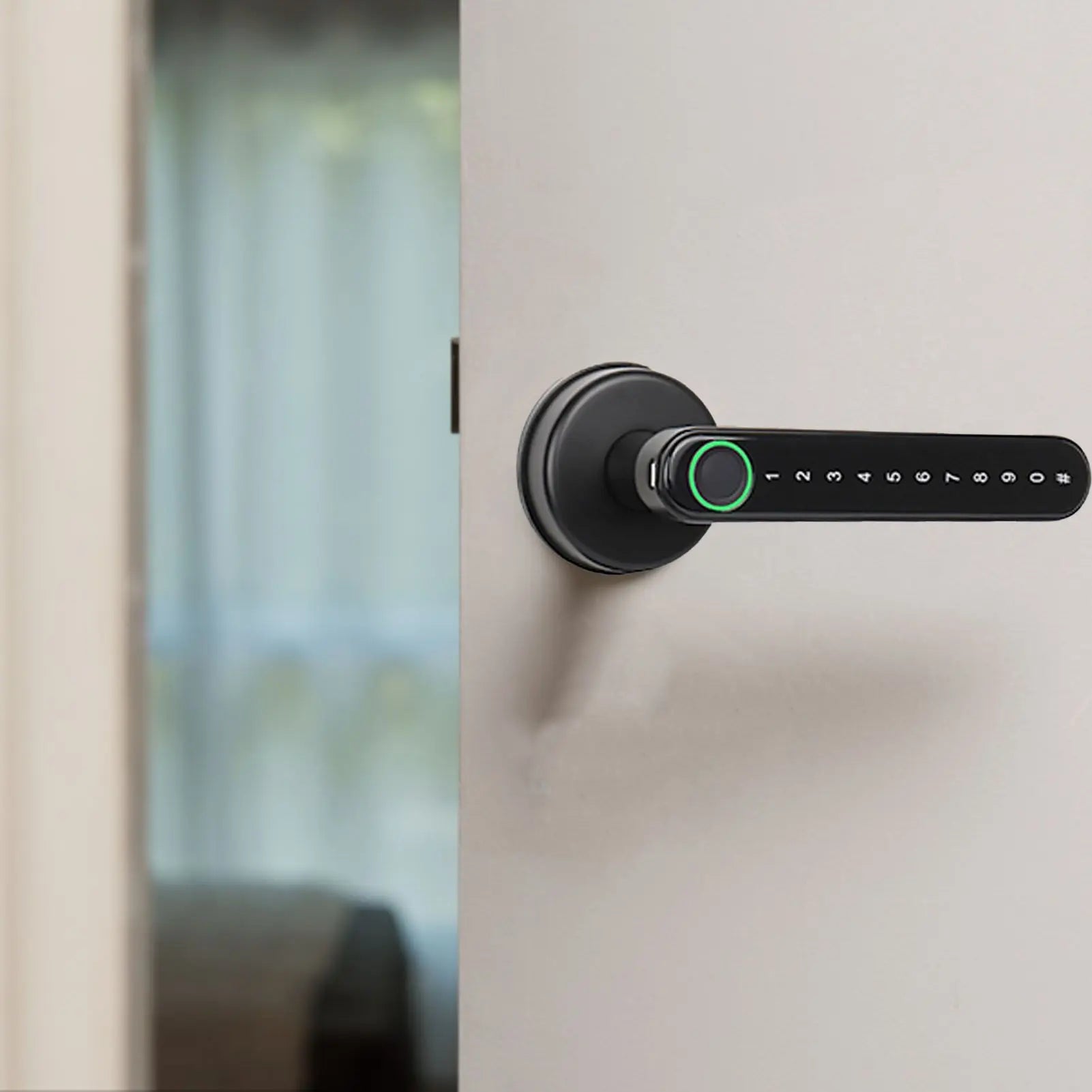 Smart Fingerprint Door Lock Password Door Lock for Tuya APP Control for Household Hotel Wholesale Hub