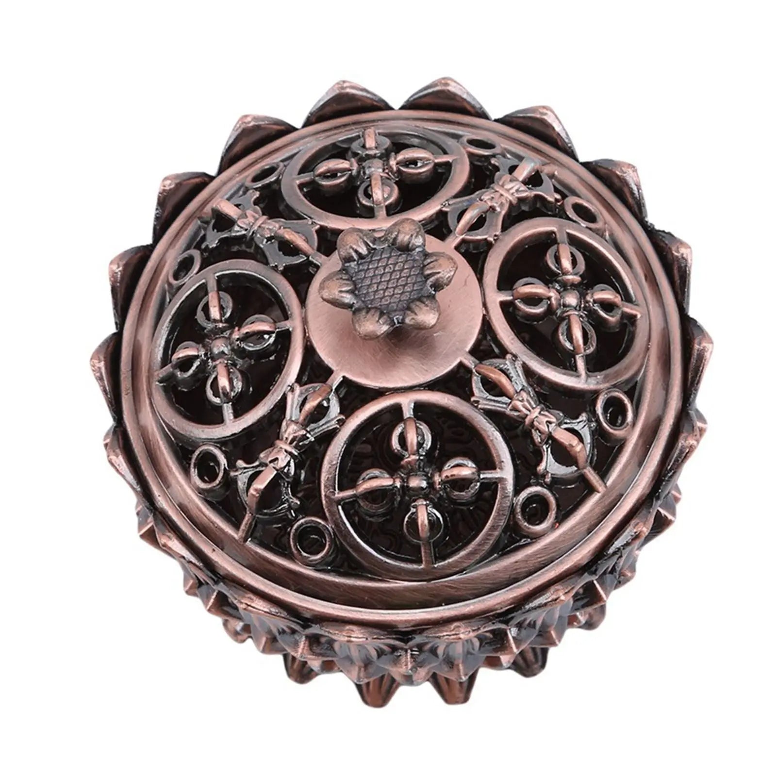 Lotus Incense Burner Zinc Alloy Cone Incense Holder Burner Small Incense Holder Ornaments for Home Decoration Brown Wholesale Hub
