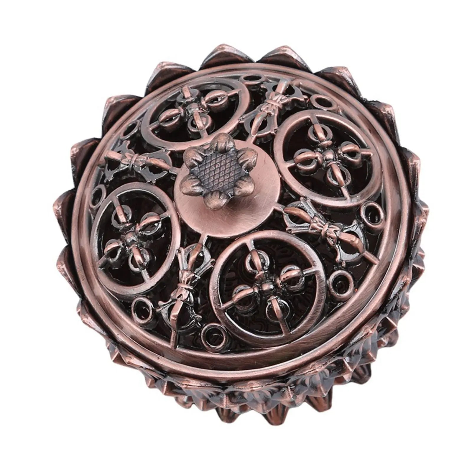 Lotus Incense Burner Zinc Alloy Cone Incense Holder Burner Small Incense Holder Ornaments for Home Decoration Brown Wholesale Hub