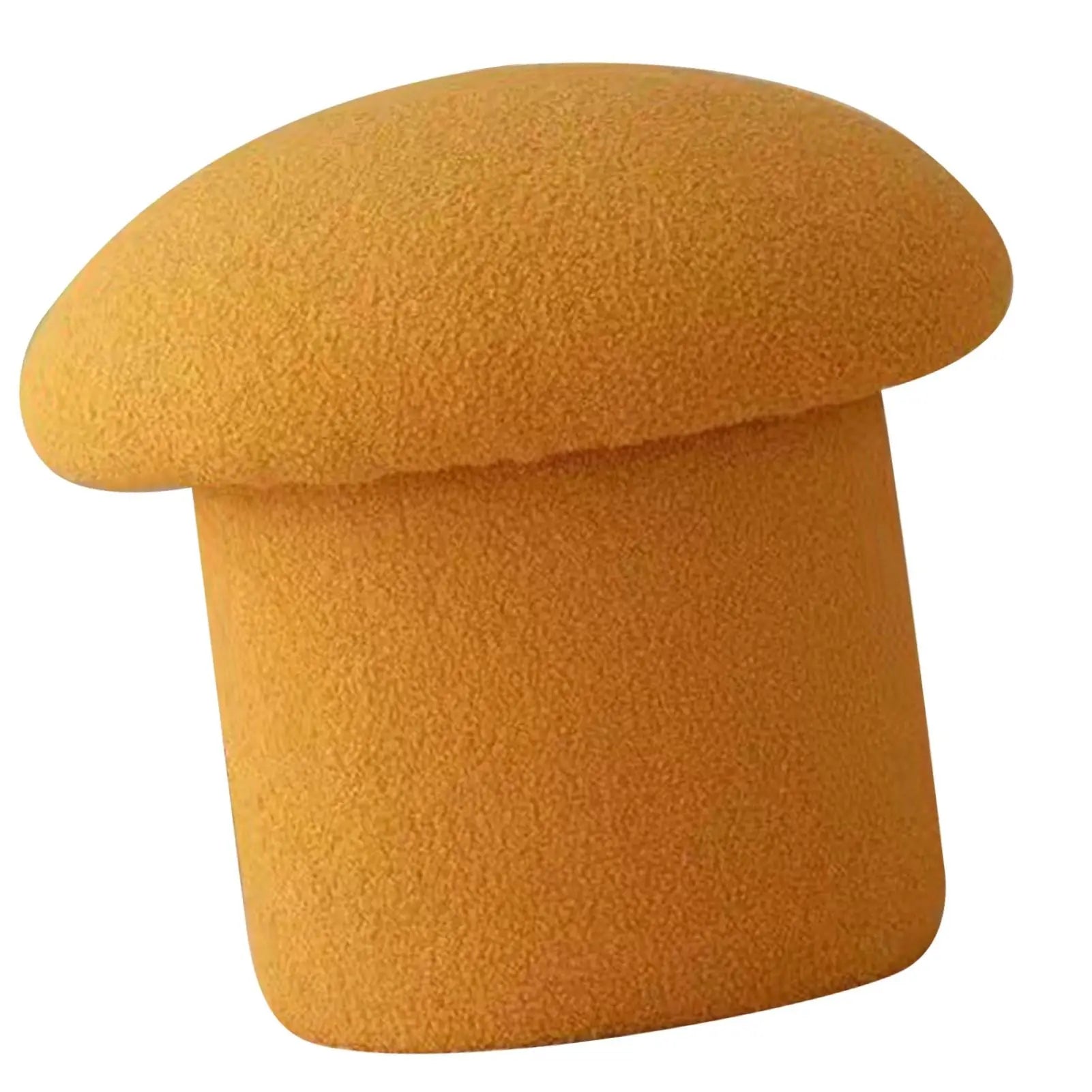 Sofa Bench Simple Modern Elastic Comfortable Soft Round Pine Wooden Foot Stool for Home Decoration Yellow Wholesale Hub