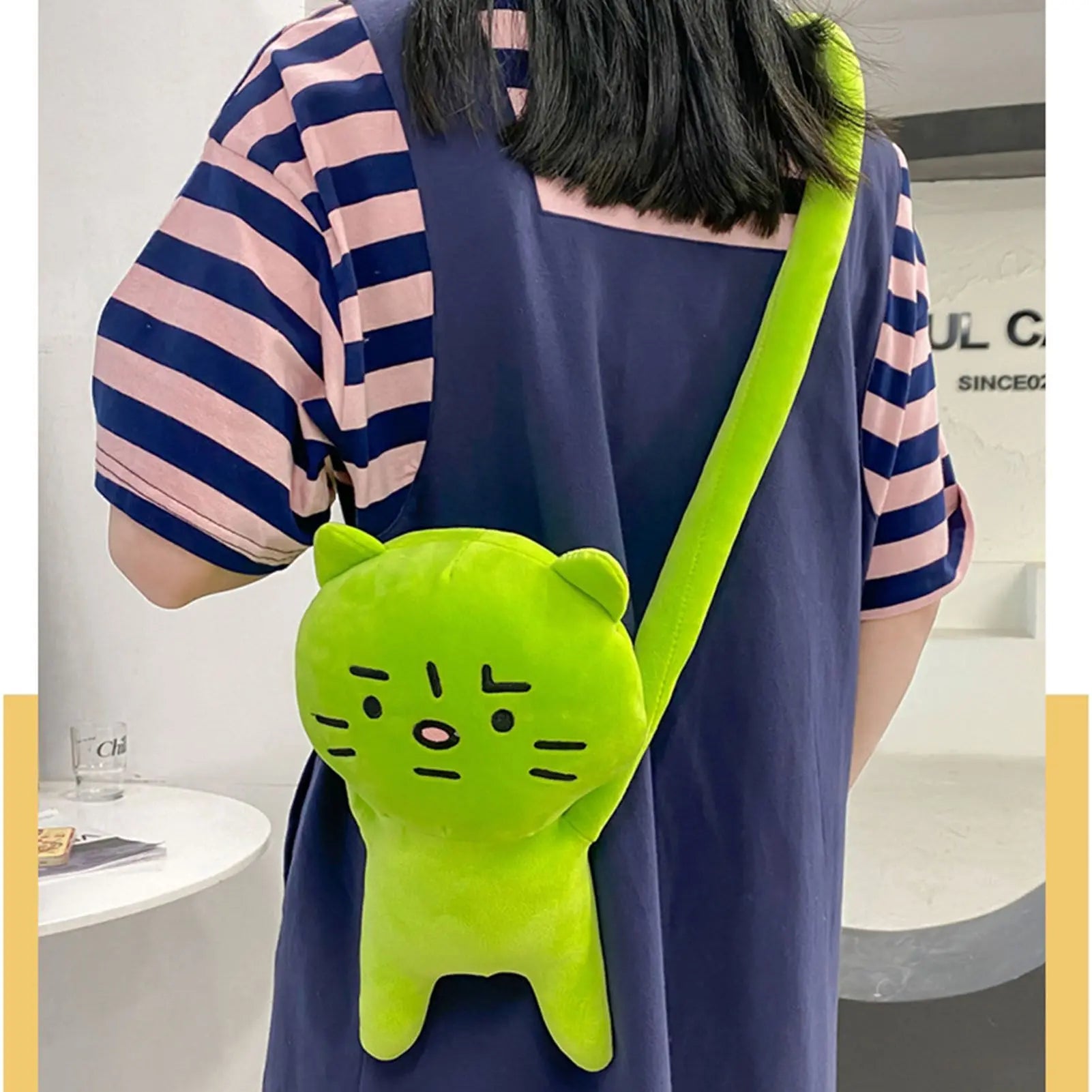 Plush Toy Shoulder Bag Cartoon Long Arm Anxiety Kitty Plush Purse Bag for Shopping Traveling Wholesale Hub
