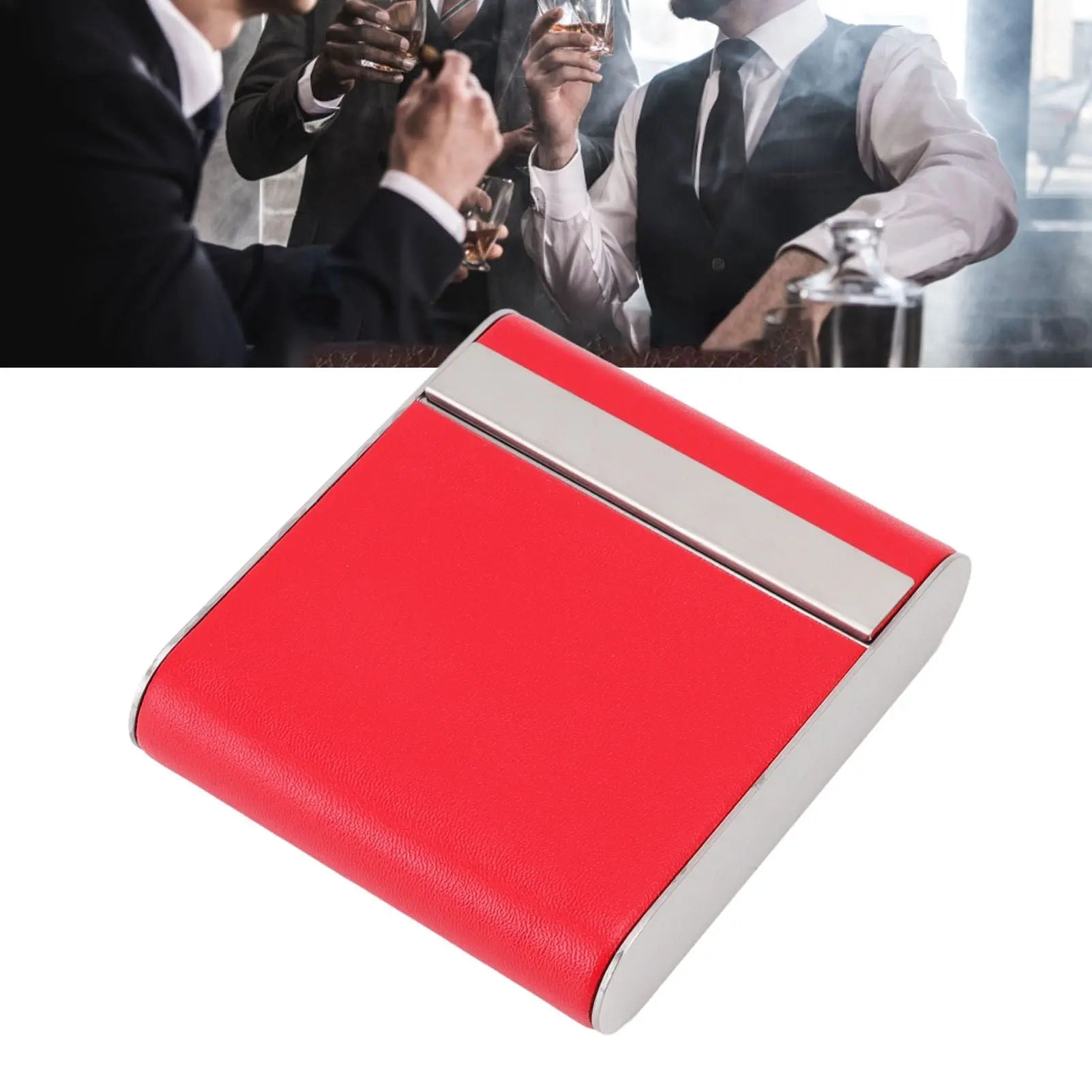 Aluminum Alloy Cigarette Case Box Hold 20pcs Flip for Men Women Smoking Accessories Red Wholesale Hub