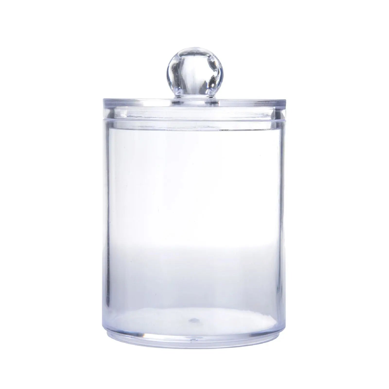 4Pcs Storage Jar Clear Round PS Plastic Bathroom Canister Set for Qtips Cotton Swabs Balls Cosmetic Pads Wholesale Hub