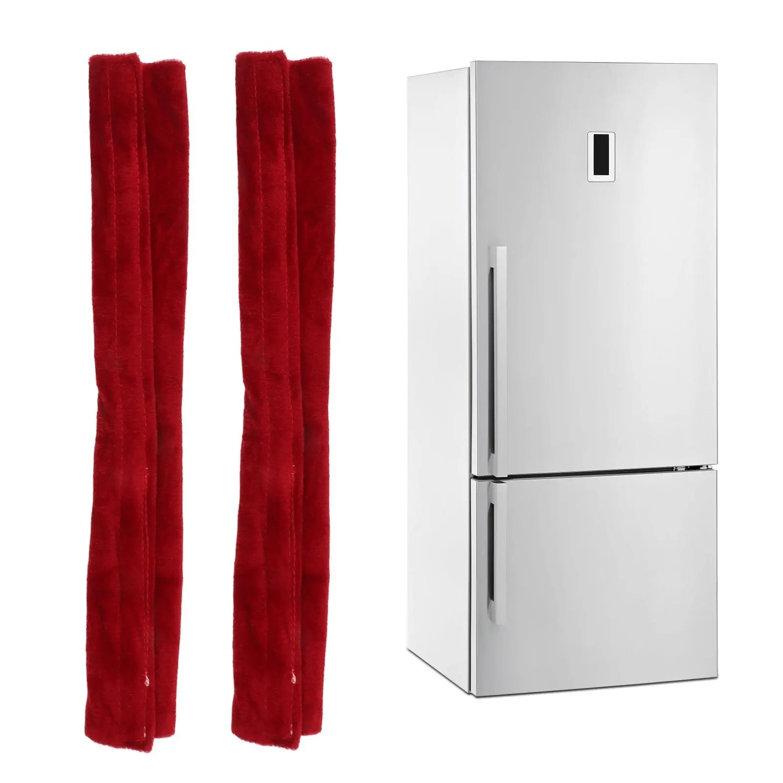 2pcs Refrigerator Door Handle Covers Soft Dustproof Refrigerator Handle Gloves for Kitchen Dining Claret Wholesale Hub