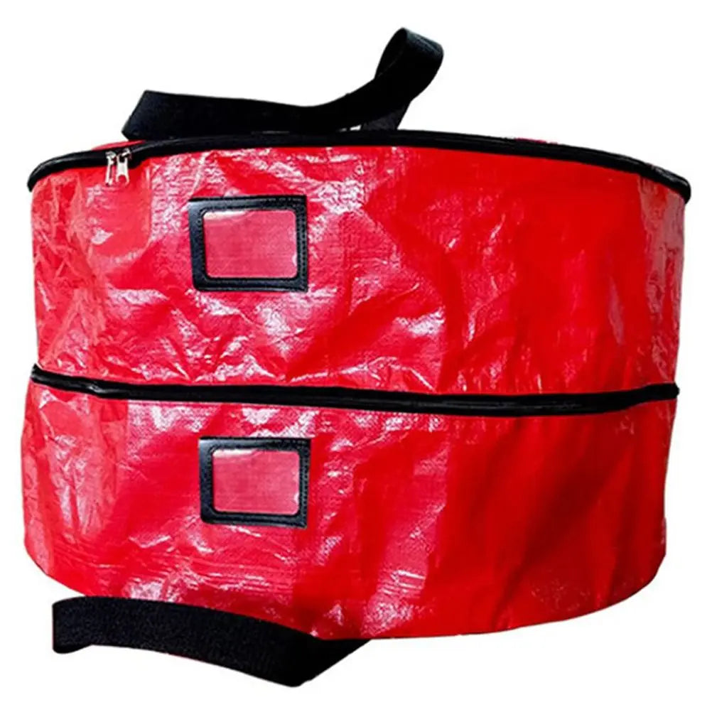 Double Layer Christmas Wreath Storage Bag Large Capacity Wreath Storage Container Wreath Storage Box with Dual Zippers and Handles Wholesale Hub