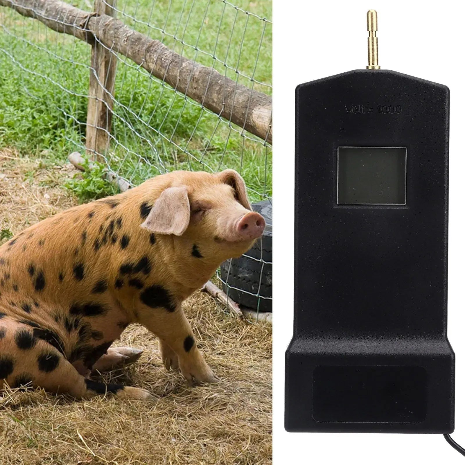Fence Voltage Tester Portable Electric Fence Fault Finder 15KV LCD Screen for Livestock Farms MLD-004 Black Wholesale Hub