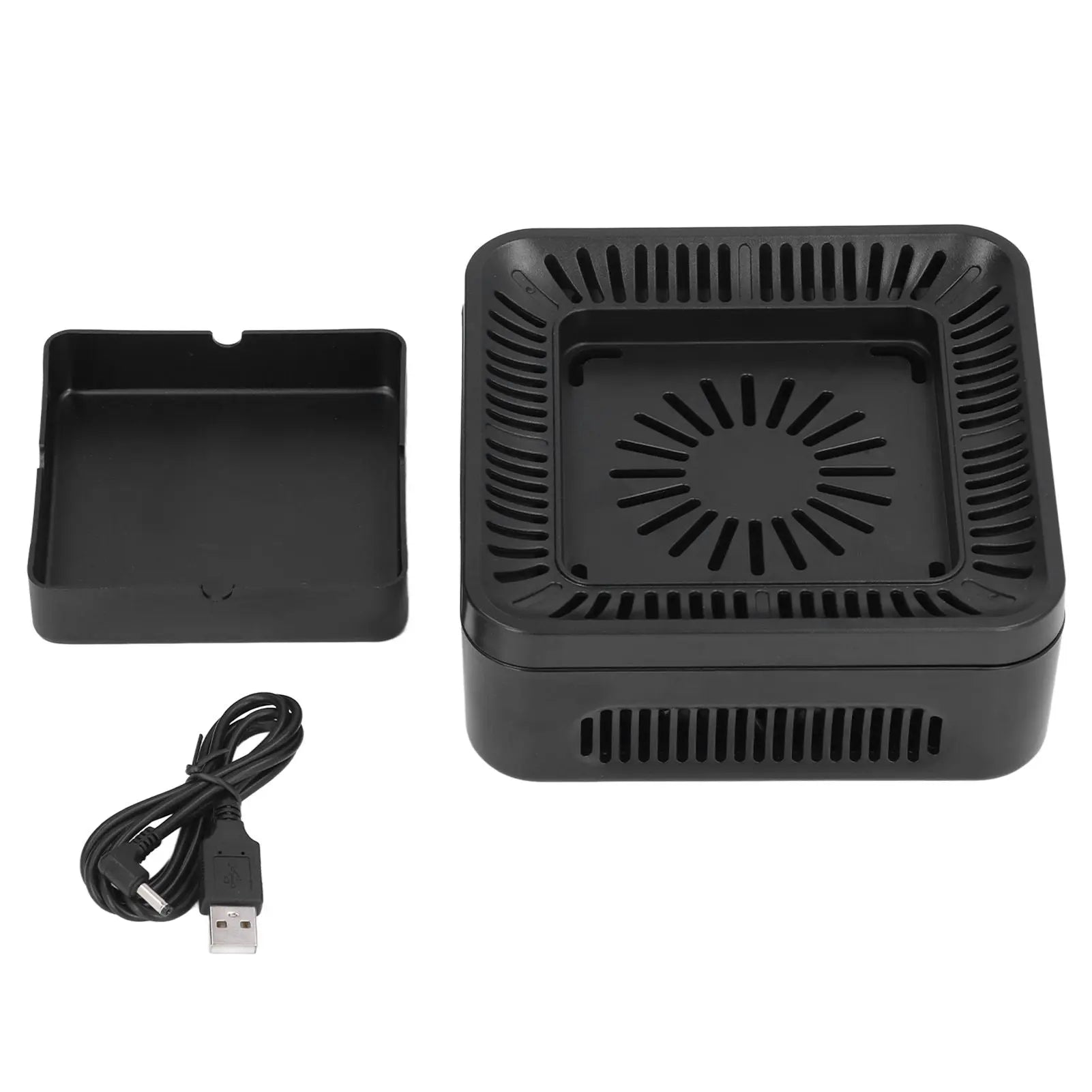 Smokeless Ashtray Gray Home Office Desktop USB Charging Large Air Volume Negative Ion Ashtray Purifier Wholesale Hub