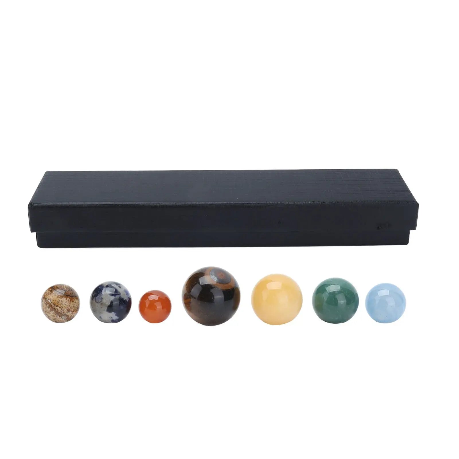 8 Planets Crystal Ornament Home Desktop Sphere Galactic Planets Decoration for Healing Meditation Wholesale Hub