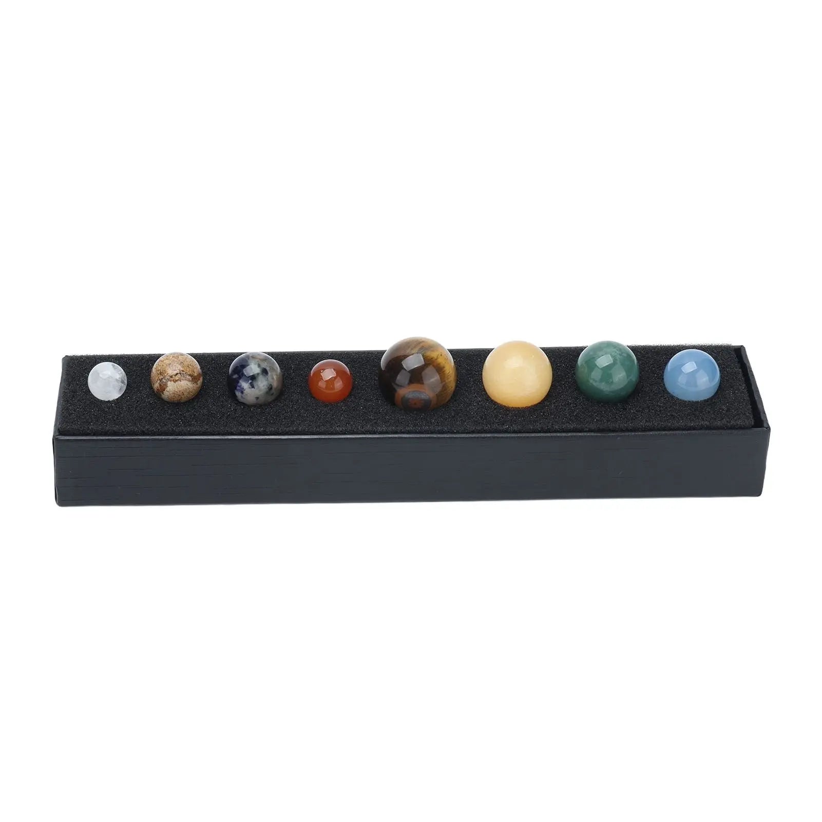 8 Planets Crystal Ornament Home Desktop Sphere Galactic Planets Decoration for Healing Meditation Wholesale Hub